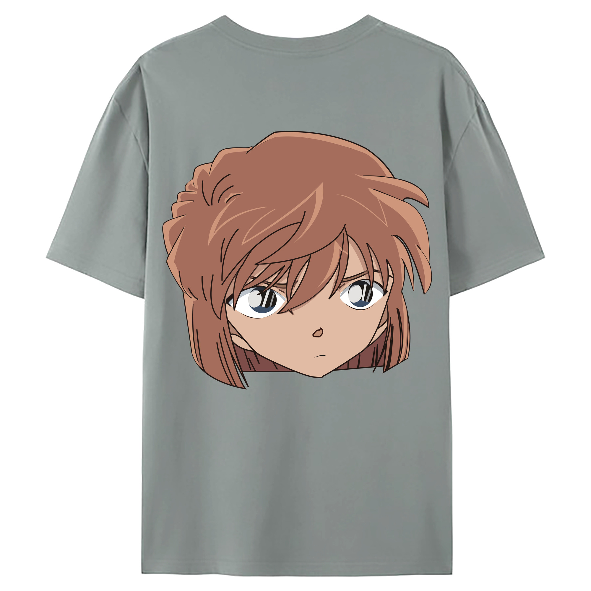 （画像用） 名探偵コナン 灰原 哀 はいばら あい Detective Conan Anita Hailey、Vi Graythorn Haibara Ai 綿100％ メンズ半袖Tシャツ（バックプリント） 通気性